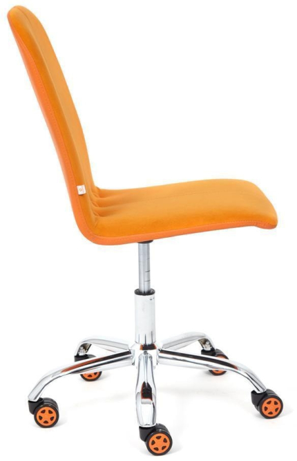 Кресло RIO флок/кож/зам , оранжевый/оранжевый, 18/14-43