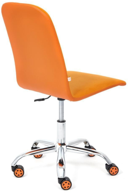 Кресло RIO флок/кож/зам , оранжевый/оранжевый, 18/14-43