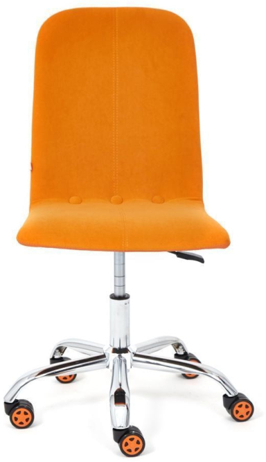 Кресло RIO флок/кож/зам , оранжевый/оранжевый, 18/14-43