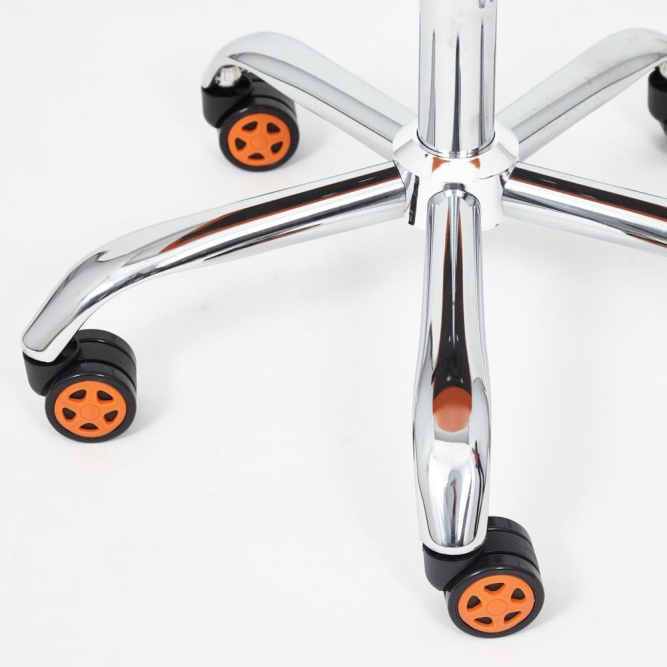 Кресло RIO флок/кож/зам , оранжевый/оранжевый, 18/14-43