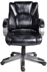 Кресло офисное BRABIX "Eldorado EX-504", экокожа, черное, 530874