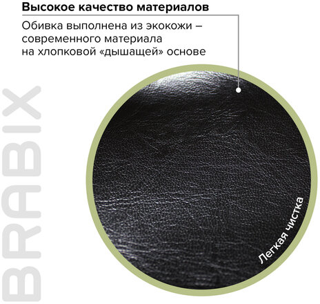 Кресло офисное BRABIX "Eldorado EX-504", экокожа, черное, 530874