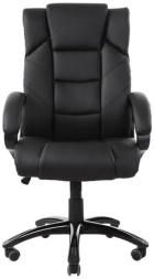 Кресло офисное BRABIX "Bliss MS-004", 6 массажных модулей, экокожа, черное, 532522