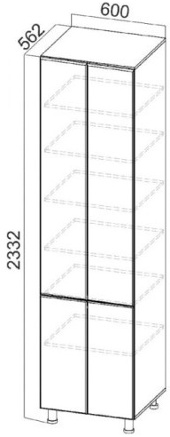 Пенал П600г (1ств.) Модерн