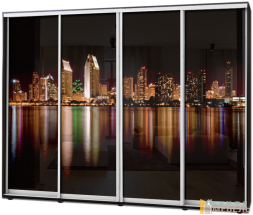 Шкаф купе 4х дв Фотопечать № 18