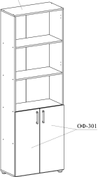 Шкаф со стеклом ОФ-303К