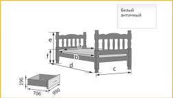 Кровать из массива Глория