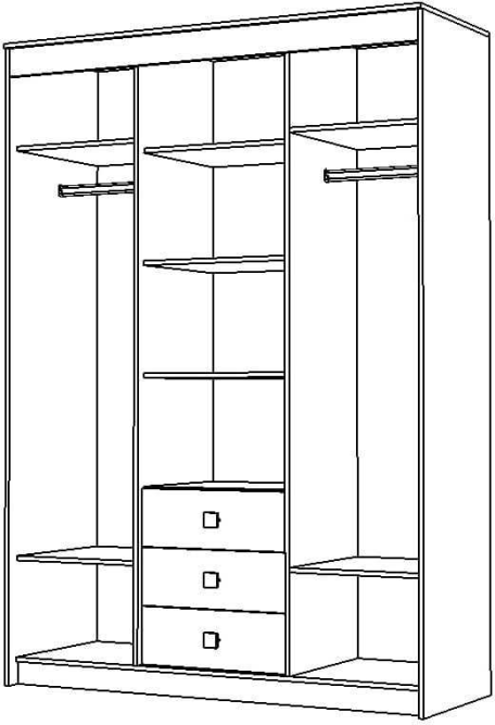 Шкаф-купе комби Юнона