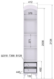 Стеллаж Розалия 5.2