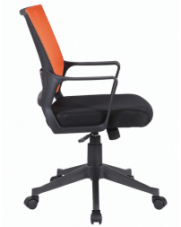 Кресло BRABIX " Balance MG-320", с подлокотниками, комбинированное черное/оранжевое, 531832