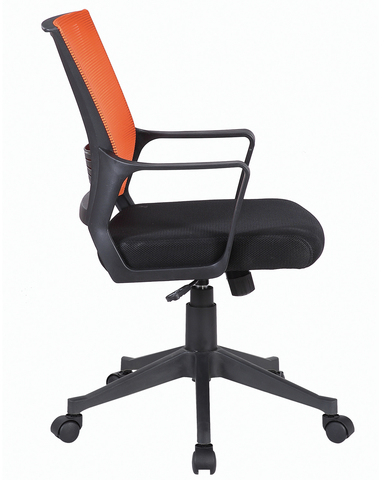 Кресло BRABIX " Balance MG-320", с подлокотниками, комбинированное черное/оранжевое, 531832