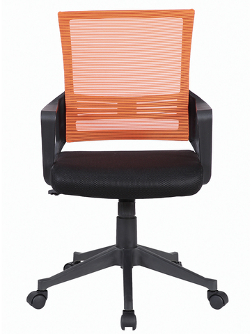 Кресло BRABIX " Balance MG-320", с подлокотниками, комбинированное черное/оранжевое, 531832