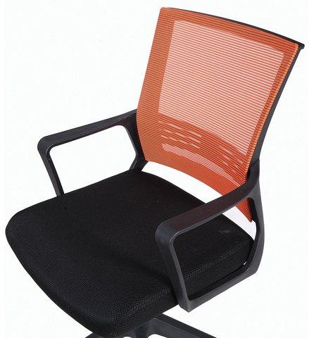 Кресло BRABIX " Balance MG-320", с подлокотниками, комбинированное черное/оранжевое, 531832