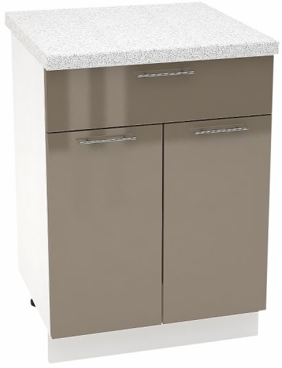 Шкаф нижний 1 ящ. с 2 ств. Кухня Валерия ШН1Я 600 (глянец)