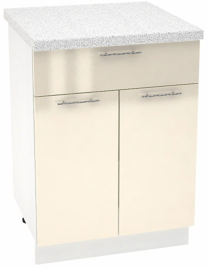 Шкаф нижний 1 ящ. с 2 ств. Кухня Валерия ШН1Я 600 (глянец)