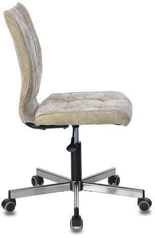 Кресло BRABIX "Stream MG-314", без подлокотников, пятилучие серебристое, ткань, песочное, 532396, MG-314_532396