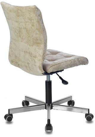 Кресло BRABIX "Stream MG-314", без подлокотников, пятилучие серебристое, ткань, песочное, 532396, MG-314_532396