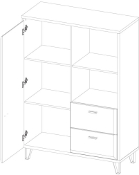 Тумба Грейс KOM1D2S