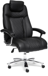 Кресло TRUST кож/зам, черный/черный стеганный/черный, 36-6/36-6/36-6/06
