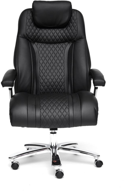 Кресло TRUST кож/зам, черный/черный стеганный/черный, 36-6/36-6/36-6/06