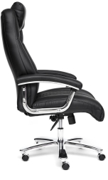 Кресло TRUST кож/зам, черный/черный стеганный/черный, 36-6/36-6/36-6/06