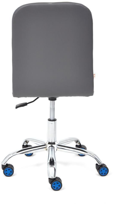 Кресло RIO флок/кож/зам , синий/металлик, 32/36