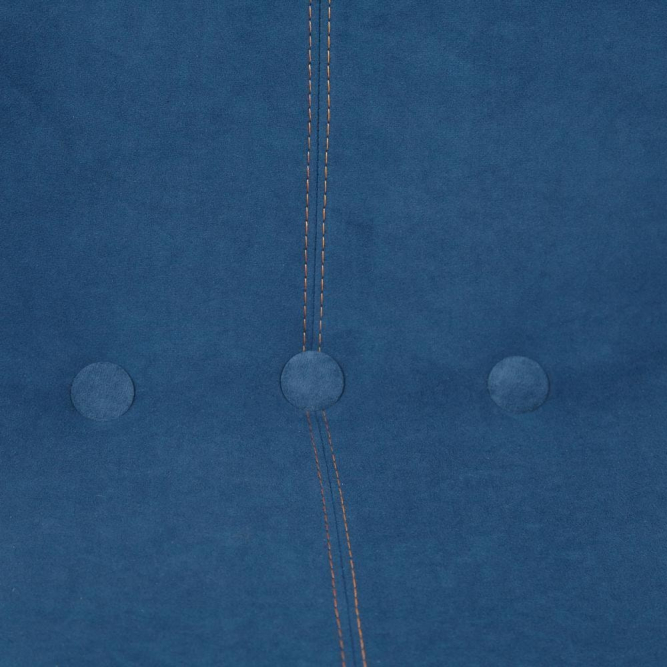 Кресло RIO флок/кож/зам , синий/металлик, 32/36