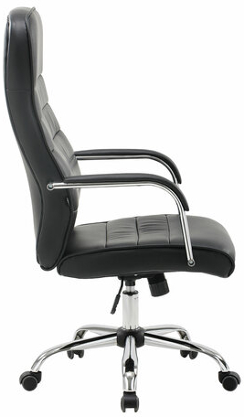 Кресло офисное BRABIX "Stark EX-547", экокожа, хром, черное, 531948
