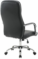 Кресло офисное BRABIX "Stark EX-547", экокожа, хром, черное, 531948