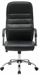 Кресло офисное BRABIX "Stark EX-547", экокожа, хром, черное, 531948
