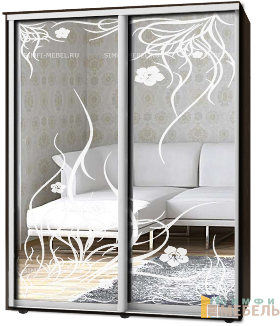 Шкаф-купе 2х дв Стандарт Пескоструй № 99