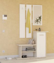 Вешалка с зеркалом Эмма