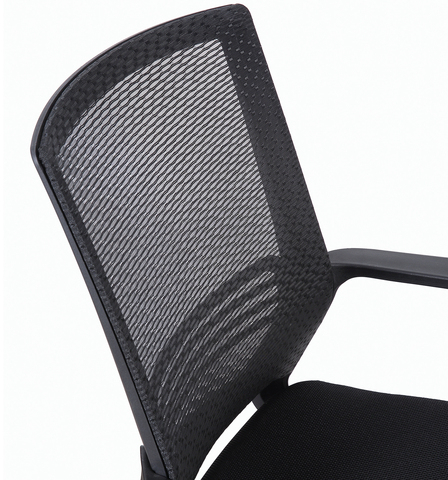 Кресло BRABIX "Daily MG-317", с подлокотниками, хром, черное, 531833