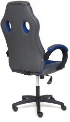 Кресло RACER GT new кож/зам/ткань, металлик/синий, 36/10