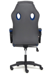 Кресло RACER GT new кож/зам/ткань, металлик/синий, 36/10