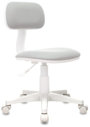 Кресло детское CH-W201NX, без подлокотников, пластик белый, серое, 477006