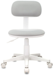 Кресло детское CH-W201NX, без подлокотников, пластик белый, серое, 477006