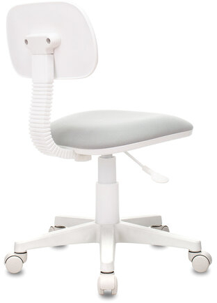 Кресло детское CH-W201NX, без подлокотников, пластик белый, серое, 477006