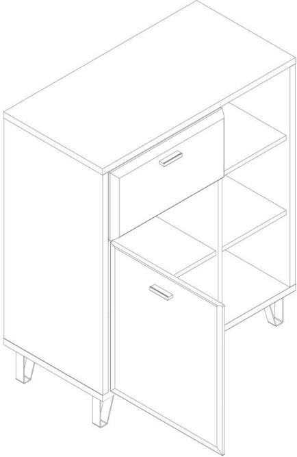 Тумба Грейс KOM1D1S