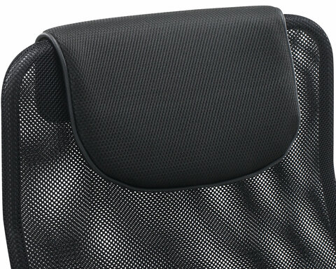 Кресло офисное BRABIX "Fit EX-514", с подголовником, хром, черное, 531949