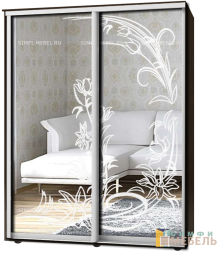 Шкаф-купе 2х дв Стандарт Пескоструй № 2