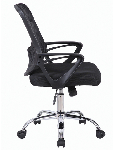 Кресло BRABIX "Next MG-318", с подлокотниками, хром, черное, 531834