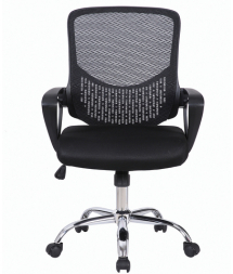 Кресло BRABIX "Next MG-318", с подлокотниками, хром, черное, 531834