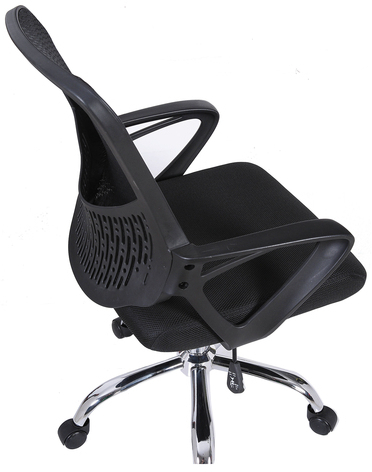 Кресло BRABIX "Next MG-318", с подлокотниками, хром, черное, 531834