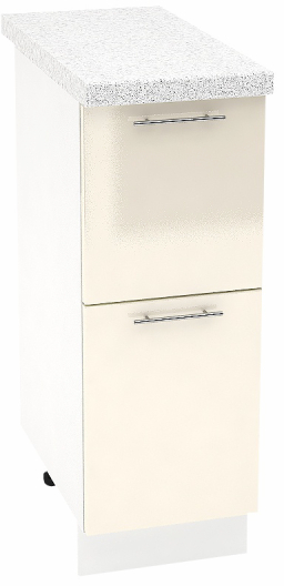 Шкаф нижний 2 ящика Кухня Валерия ШН2Я 300 (глянец)
