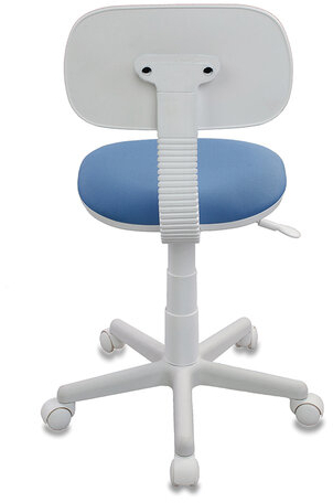 Кресло детское CH-W201NX, без подлокотников, пластик белый, голубое, 477004
