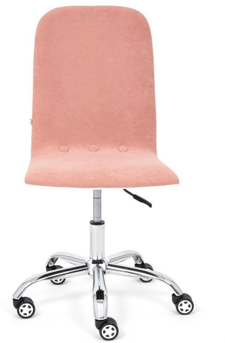 Кресло RIO флок/кож/зам , розовый/белый, 137/36-01