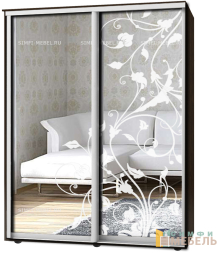 Шкаф-купе 2х дв Стандарт Пескоструй № 3