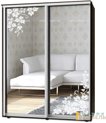 Шкаф-купе 2х дв Стандарт Пескоструй № 101