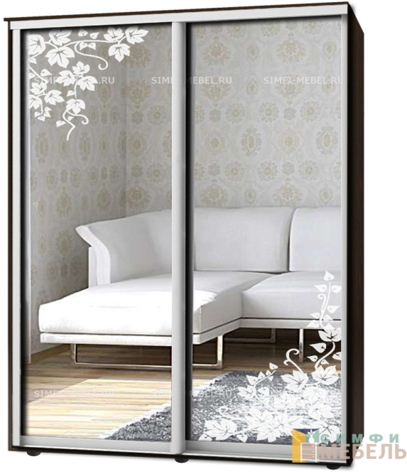 Шкаф-купе 2х дв Стандарт Пескоструй № 101